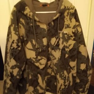 Camo Berber Fleece Hoodie - warm!